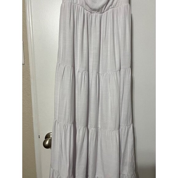 Altar'd White State Lea Maxi Dress Ruffled Tiered Elastic Waist Size M - Picture 5 of 7